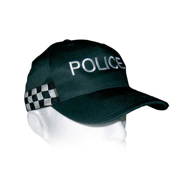 Police Baseball Cap - Checked Band